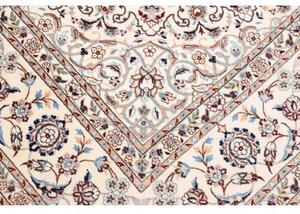Tappeto Nain 6la Medaglione Floreale Avorio Blu Scuro 204x298 Cm