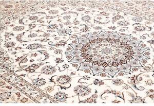 Tappeto Nain 6la Medaglione Floreale Avorio Blu 207x314 Cm