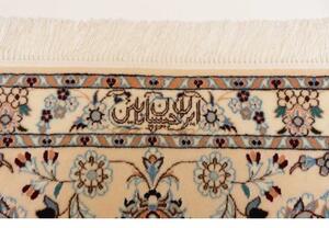 Tappeto Nain 6la Medaglione Floreale Avorio Blu 207x314 Cm