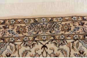 Tappeto Nain 6la Medaglione Floreale Avorio Blu Chiaro Corsia 85x405 Cm