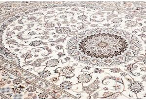 Tappeto Nain 6la Medaglione Floreale Avorio Blu 214x315 Cm