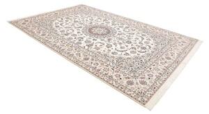Tappeto Nain 6la Medaglione Floreale Avorio Blu 207x314 Cm