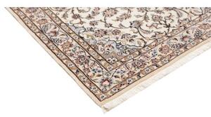 Tappeto Nain 6la Medaglione Floreale Avorio Blu Chiaro Corsia 85x405 Cm