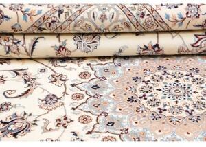 Tappeto Nain 6la Medaglione Floreale Avorio Blu Scuro 204x298 Cm