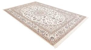 Tappeto Nain 6la Medaglione Floreale Avorio Blu Scuro 204x298 Cm