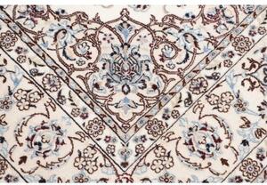 Tappeto Nain 6la Medaglione Floreale Avorio Blu Quadrato 164x163 Cm