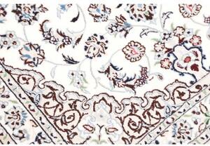 Tappeto Nain 6la Medaglione Floreale Avorio Blu 86x123 Cm