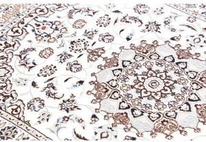 Tappeto Nain 6la Medaglione Floreale Avorio Blu 86x123 Cm