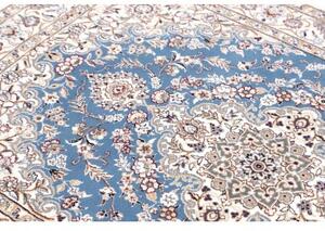 Tappeto Nain 9la Medaglione Floreale Azzurro Avorio 108x166 Cm