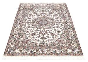 Tappeto Nain 9la Medaglione Floreale Avorio Blu 107x156 Cm