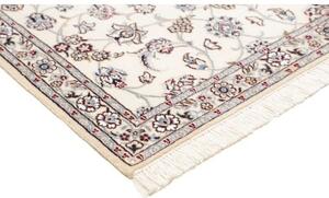 Tappeto Nain 9la Floreale Avorio Blu Scuro Corsia 90x332 Cm