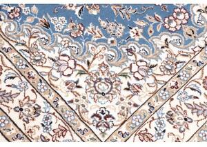 Tappeto Nain 9la Medaglione Floreale Azzurro Avorio 108x166 Cm