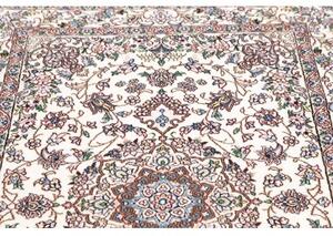 Tappeto Nain 9la Medaglione Floreale Avorio Blu 107x156 Cm