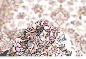 Tappeto Nain 9la Medaglione Floreale Avorio Rosa Antico 102x152 Cm