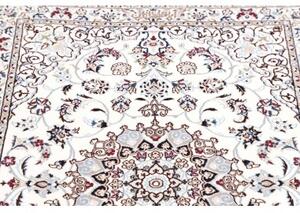 Tappeto Nain 6la Medaglione Floreale Avorio Blu Scuro 86x120 Cm