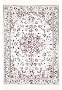 Tappeto Nain 6la Medaglione Floreale Avorio Blu 86x123 Cm