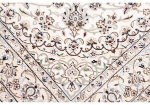 Tappeto Nain 9la Medaglione Floreale Avorio Blu Scuro Quadrato 150x150 Cm