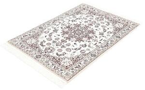 Tappeto Nain 6la Medaglione Floreale Avorio Blu 86x123 Cm
