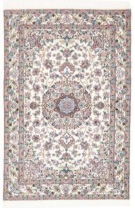 Tappeto Nain 9la Medaglione Floreale Avorio Blu 107x156 Cm