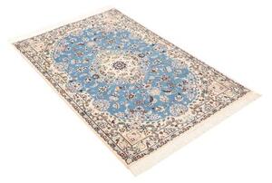 Tappeto Nain 6la Medaglione Floreale Azzurro Avorio 82x127 Cm