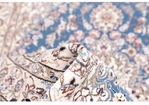 Tappeto Nain 9la Medaglione Floreale Azzurro Avorio 108x166 Cm