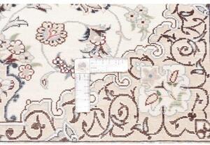 Tappeto Nain 6la Medaglione Floreale Avorio Blu 86x123 Cm