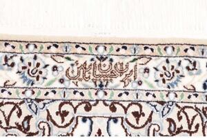 Tappeto Nain 6la Medaglione Floreale Avorio Blu 86x123 Cm