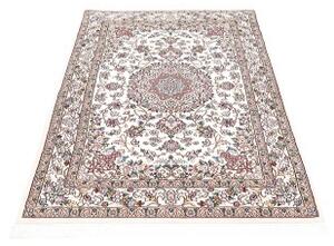 Tappeto Nain 9la Medaglione Floreale Avorio Rosa Antico 102x152 Cm