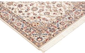 Tappeto Nain 6la Medaglione Floreale Avorio Blu Corsia 80x336 Cm