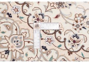 Tappeto Nain 9la Medaglione Floreale Avorio Blu Scuro Quadrato 150x150 Cm