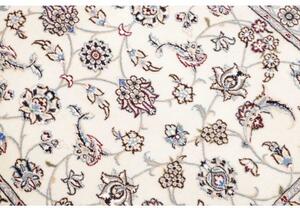 Tappeto Nain 9la Floreale Avorio Blu Scuro Corsia 90x332 Cm