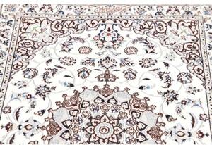 Tappeto Nain 6la Medaglione Floreale Avorio Blu 86x123 Cm