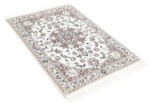 Tappeto Nain 6la Medaglione Floreale Avorio Blu 86x123 Cm