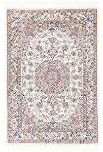 Tappeto Nain 9la Medaglione Floreale Avorio Rosa Antico 102x152 Cm