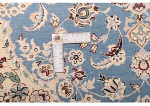 Tappeto Nain 6la Medaglione Floreale Azzurro Avorio 82x127 Cm