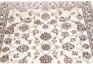 Tappeto Nain 9la Floreale Avorio Blu Scuro Corsia 90x332 Cm