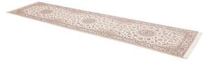 Tappeto Nain 6la Medaglione Floreale Avorio Blu Corsia 80x336 Cm