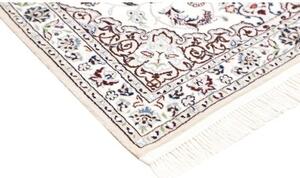 Tappeto Nain 6la Medaglione Floreale Avorio Blu 86x123 Cm