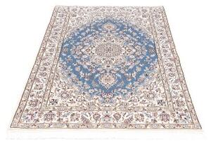 Tappeto Nain 9la Medaglione Floreale Azzurro Avorio 108x166 Cm