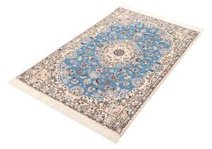 Tappeto Nain 6la Medaglione Floreale Azzurro Avorio 82x127 Cm