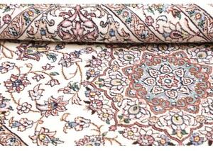 Tappeto Nain 9la Medaglione Floreale Avorio Rosa Antico 102x152 Cm