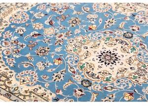 Tappeto Nain 6la Medaglione Floreale Azzurro Avorio 82x127 Cm