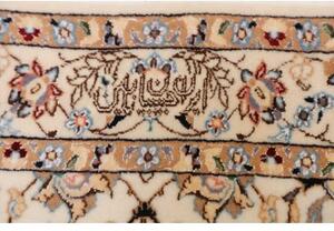 Tappeto Nain 6la Medaglione Floreale Avorio Blu Corsia 80x336 Cm