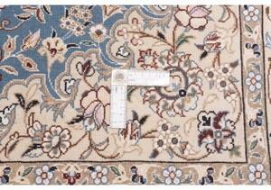 Tappeto Nain 9la Medaglione Floreale Azzurro Avorio 108x166 Cm