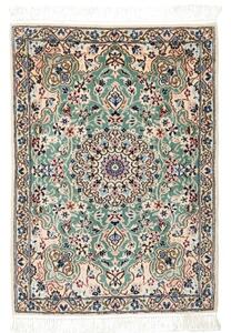 Tappeto Nain 9la Medaglione Floreale Verde Avorio 63x89 Cm