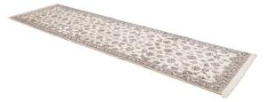 Tappeto Nain 9la Floreale Avorio Blu Scuro Corsia 90x332 Cm