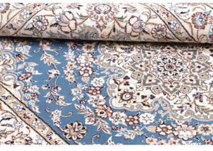 Tappeto Nain 9la Medaglione Floreale Azzurro Avorio 108x166 Cm