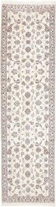 Tappeto Nain 9la Floreale Avorio Blu Scuro Corsia 90x332 Cm