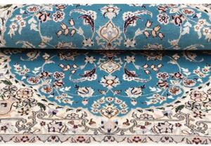 Tappeto Nain 6la Medaglione Floreale Azzurro Avorio 83x121 Cm