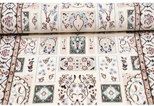 Tappeto Nain 6la Geometrico Avorio Blu Corsia 67x190 Cm